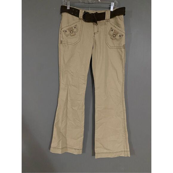 Maurices Tan Khaki Bootcut Pants With Belt Size 5/6 NWOT - Picture 1 of 7